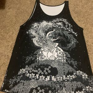 Blackmilk sleeveless tunic/dress with floral art